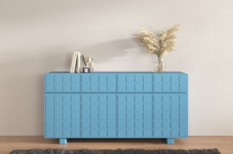 Komoda z frontami 3D Skandica CUBO long niebieski 169cm 1 szt.
