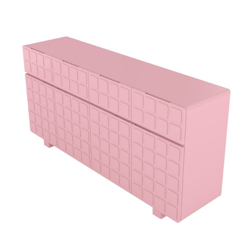 Komoda z frontami 3D Skandica CUBO long pudrowy róż169cm 1 szt.