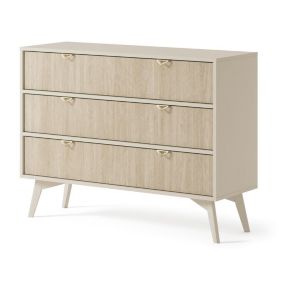 Komoda z szufladami Bettso Firr 106 cm beż piaskowy jodełka skandi 1szt.