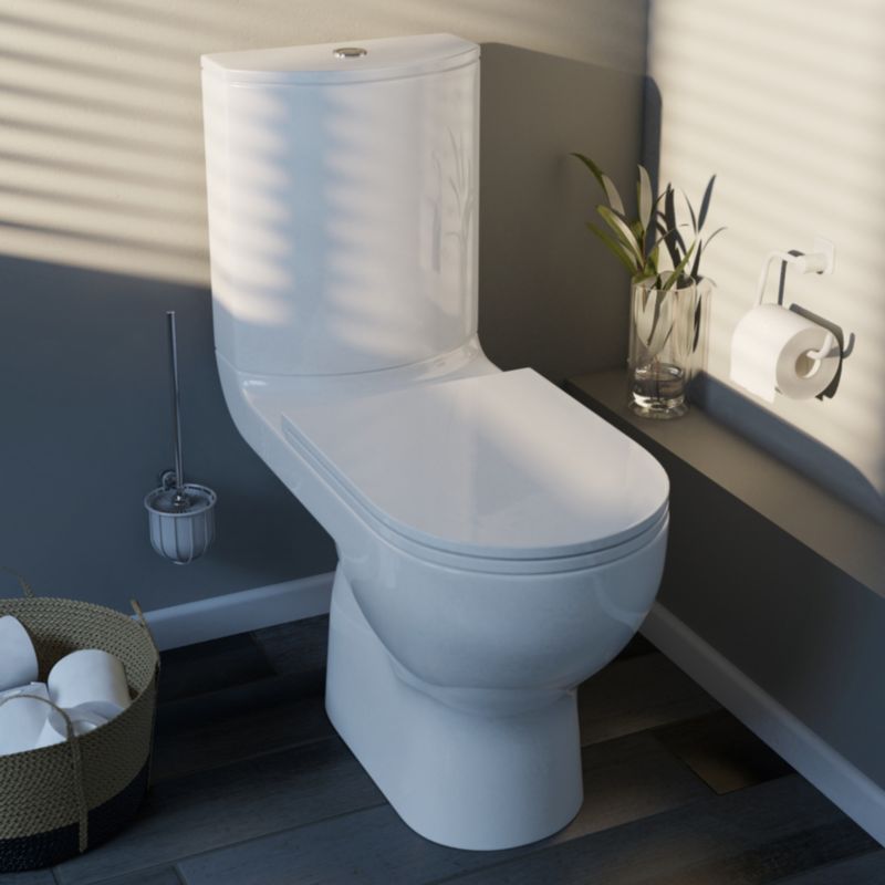 Kompakt WC GoodHome Cavally bezkołnierzowy poziomy 3/6 l z deską wolnoopadającą