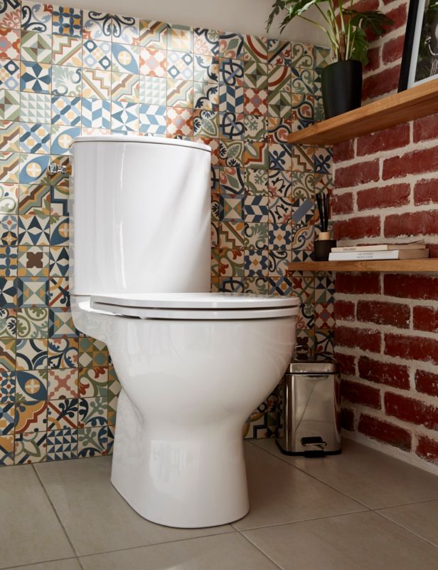 Kompakt WC GoodHome Cavally bezkołnierzowy poziomy 3/6 l z deską wolnoopadającą