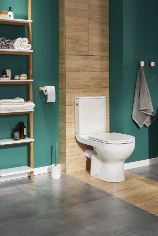 Kompakt WC GoodHome Cavally bezkołnierzowy poziomy 3/6 l z deską wolnoopadającą