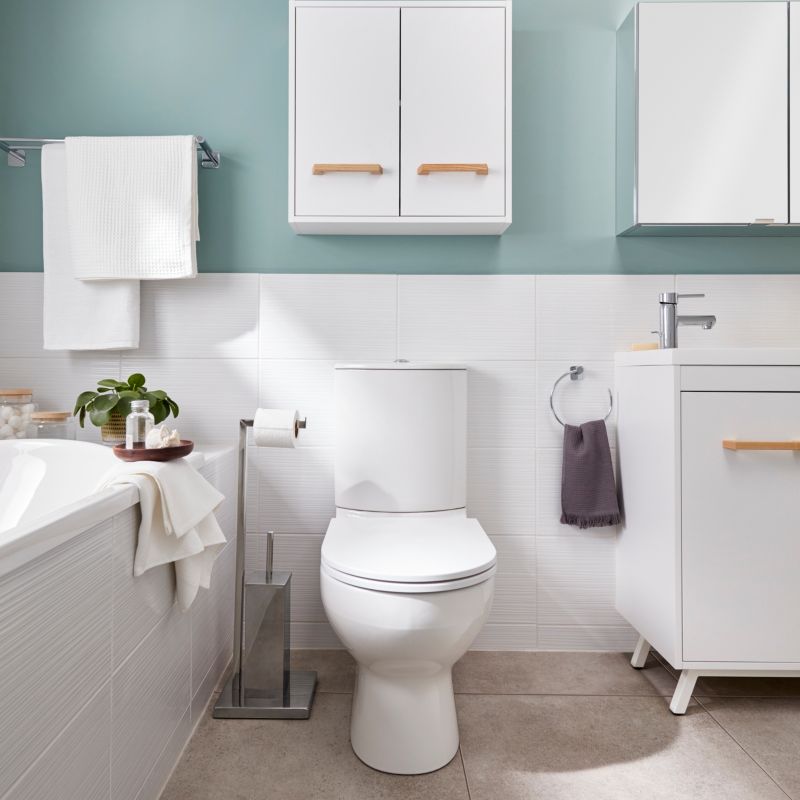 Kompakt WC GoodHome Cavally bezkołnierzowy poziomy 3/6 l z deską wolnoopadającą