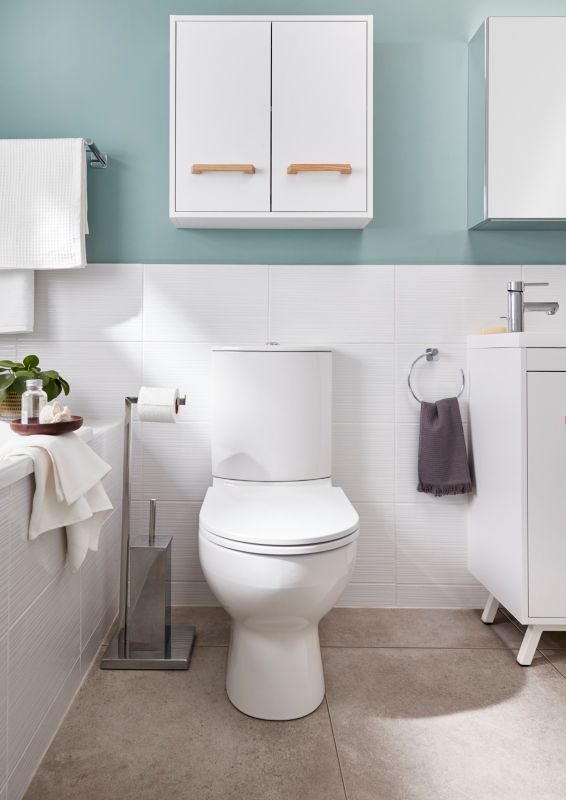 Kompakt WC GoodHome Cavally bezkołnierzowy poziomy 3/6 l z deską wolnoopadającą