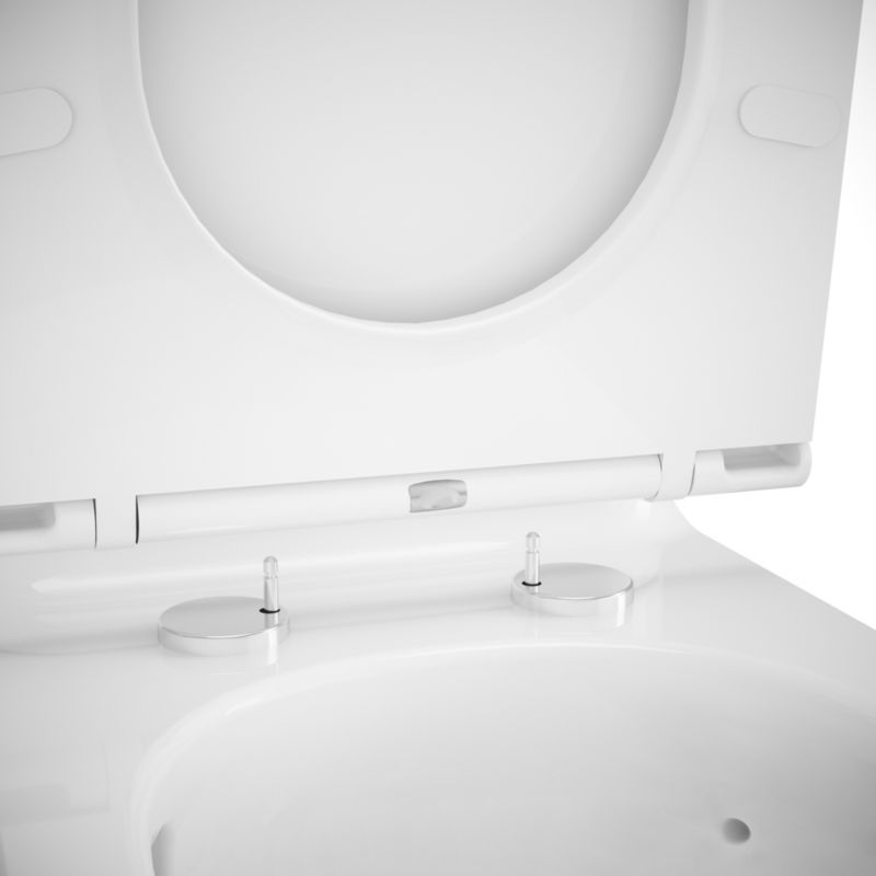 Kompakt WC GoodHome Cavally wirowy bezkołnierzowy z deską wolnoopadajacą z duroplastu i umywalką