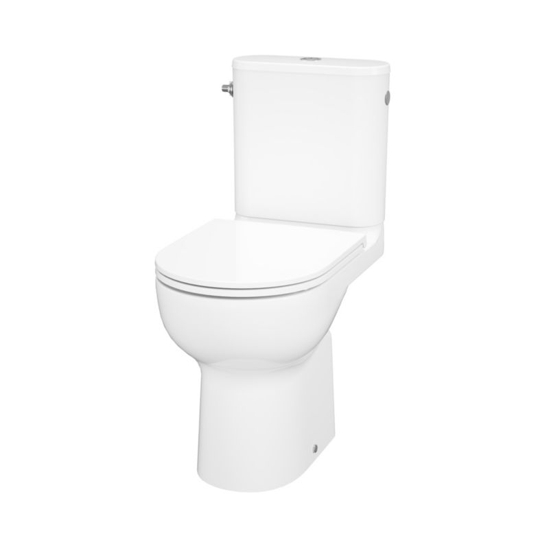 Kompaktní vířivá toaleta GoodHome Cavally, bezokrajová, se soft-close sedátkem z duroplastu, vys.
