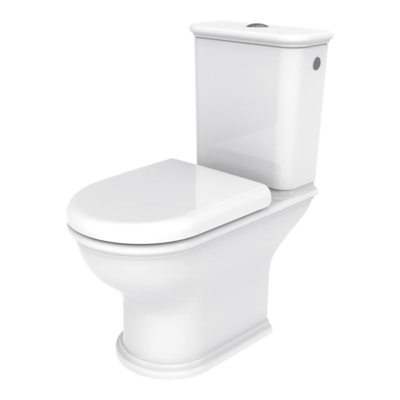 Kompaktní vířivá toaleta GoodHome Endell s pomaluzavíracím sedátkem z Duroplastu, horizontální.