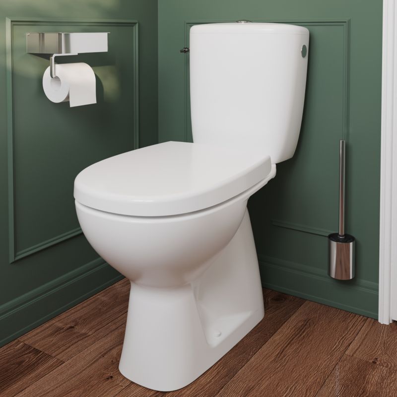 Kompakt WC GoodHome Kamori bezkołnierzowy z deską z duroplastu pionowy