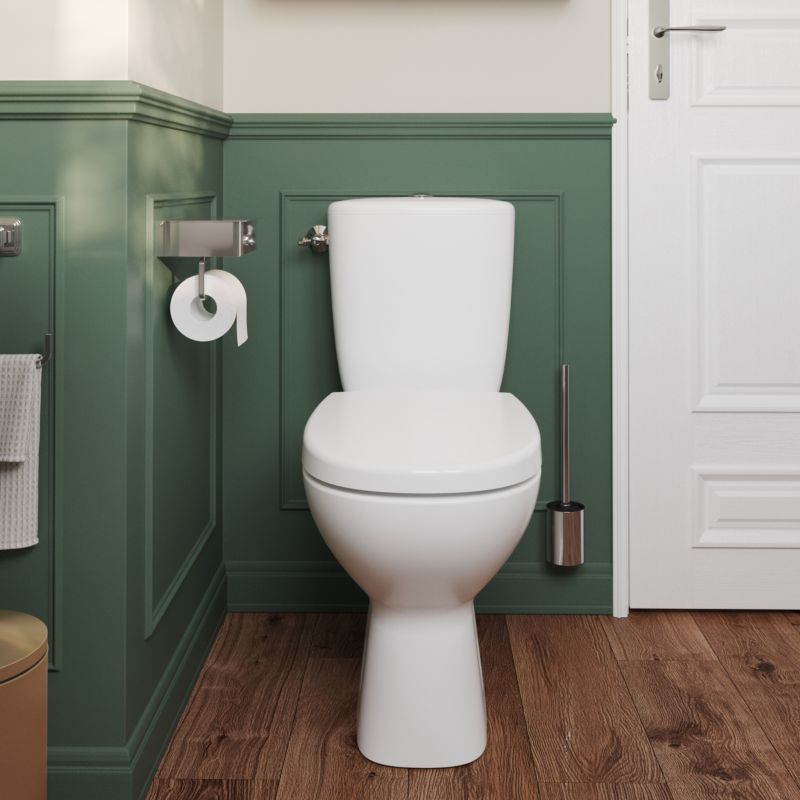 Kompakt WC GoodHome Kamori bezkołnierzowy z deską z duroplastu pionowy