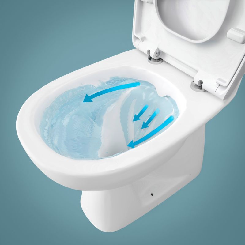 Kompakt WC GoodHome Kamori bezkołnierzowy z deską z duroplastu pionowy