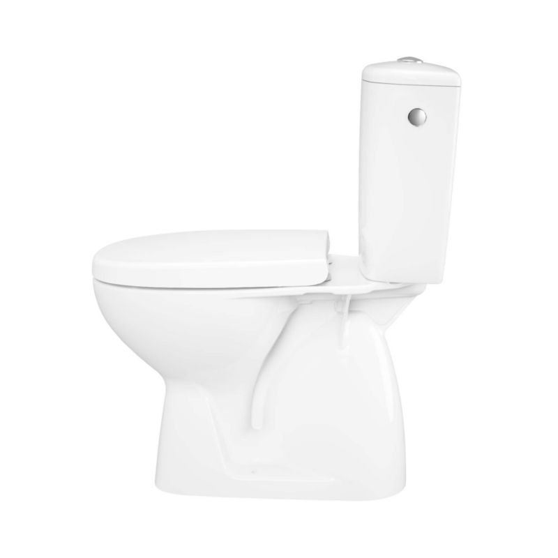 Kompakt WC GoodHome Kamori bezkołnierzowy z deską z duroplastu pionowy
