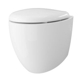 Kompakt WC GoodHome Kentia bezkołnierzowy z deską wolnoopadającą biały