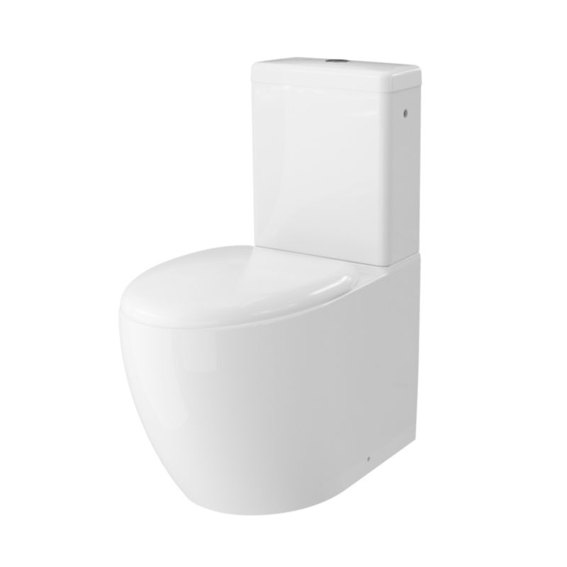 GoodHome Kentia WC kompaktní, bezrámová vířivá vana se soft-close sedátkem z duroplastu.