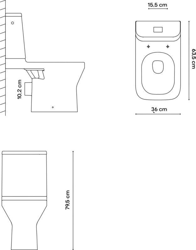 Kompakt WC GoodHome Teesta wirowy bezkołnierzowy z deską wolnoopadajacą z duroplastu poziomy