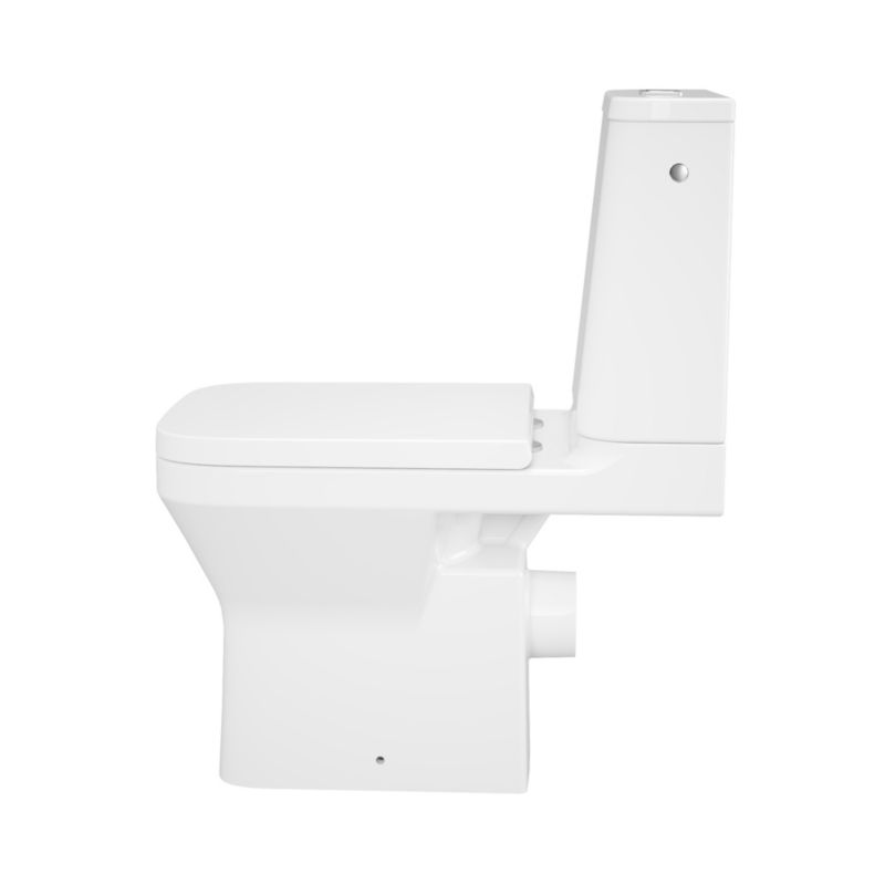 Kompakt WC GoodHome Teesta wirowy bezkołnierzowy z deską wolnoopadajacą z duroplastu poziomy