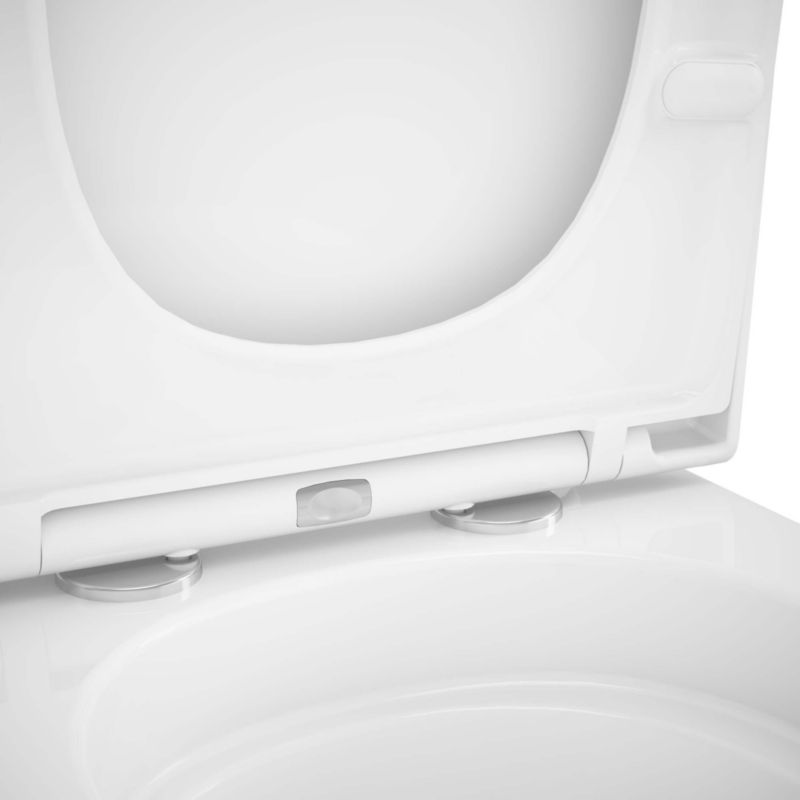 Kompakt WC GoodHome Teesta wirowy bezkołnierzowy z deską wolnoopadajacą z duroplastu poziomy