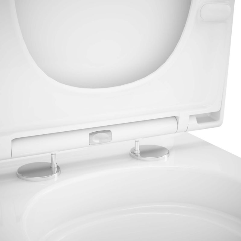 Kompakt WC GoodHome Teesta wirowy bezkołnierzowy z deską wolnoopadajacą z duroplastu poziomy