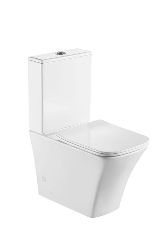 Kompakt WC Nemo bezkołnierzowy z deską wolnoopadającą biały