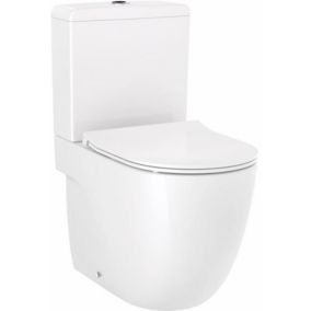 Kompakt WC Roca Teras z deską wolnoopadającą z duroplastu biały