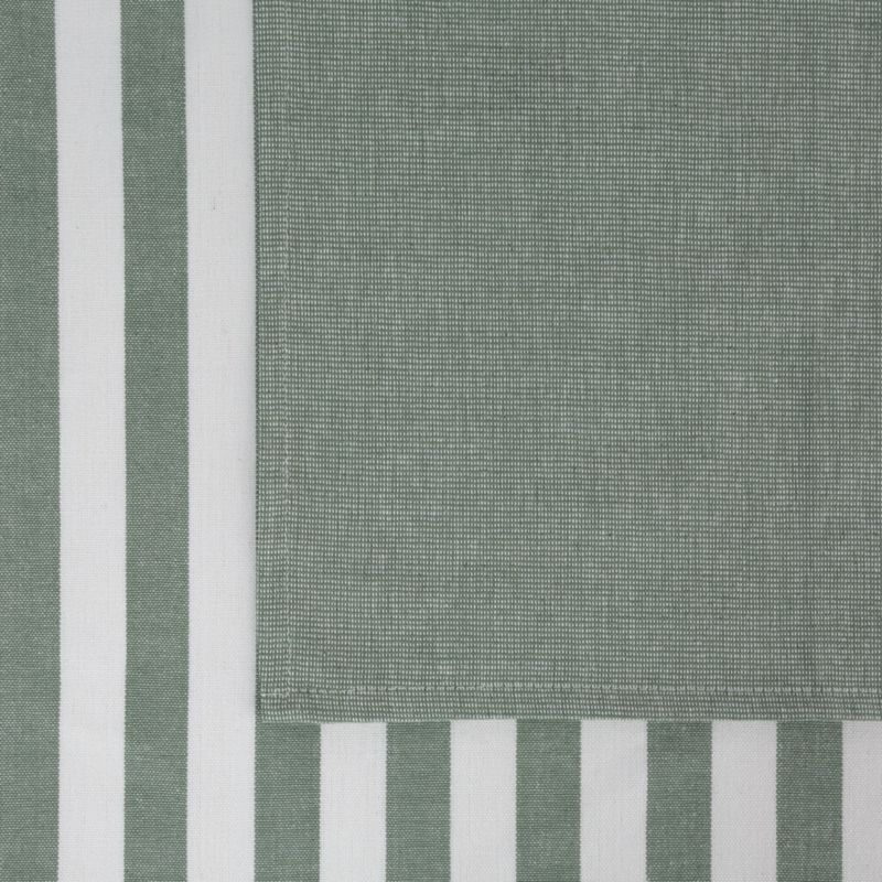 Komplet 2 ścierek KARIN Eurofirany 50 x 70 cm bawełniane zdobione w zielone pasy 1 kpl