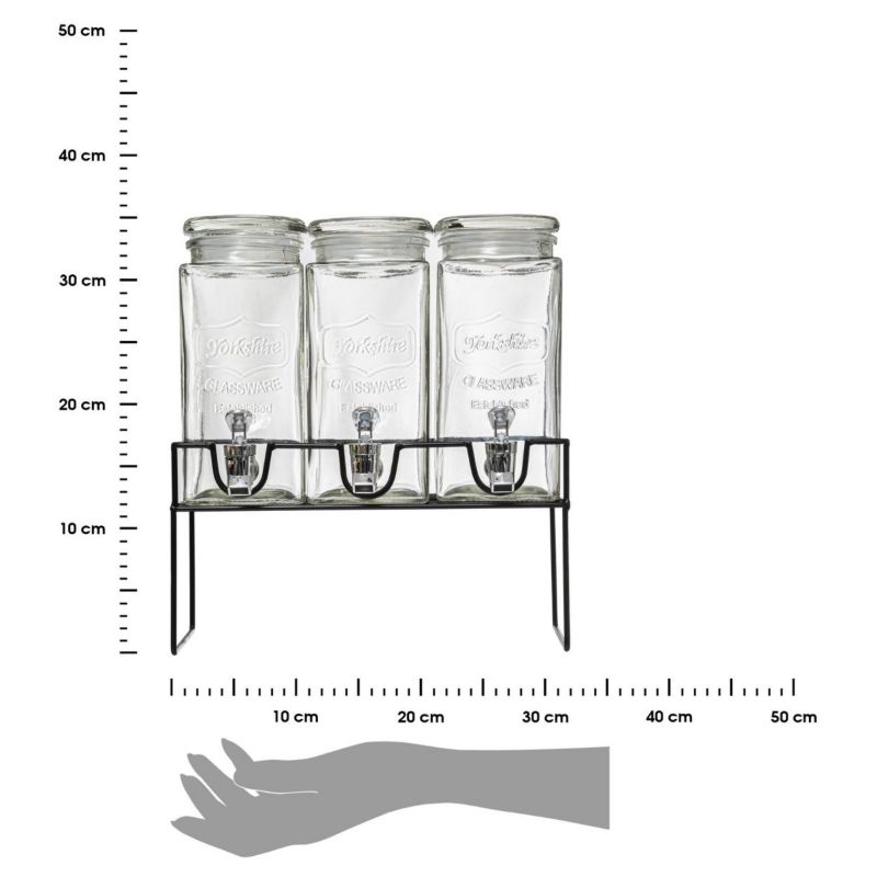 Komplet 3 słoików z kranikiem Secret de Gourmet przezroczyste 1,5L 1 kpl.