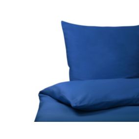 Komplet pościeli Jednolity Harmonridge 200x220 cm Bawełna satynowa Ciemnoniebieski 1 kpl