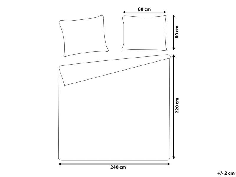 Komplet pościeli Jednolity Harmonridge 220x240 cm Bawełna satynowa Ciemnoniebieski 1 kpl