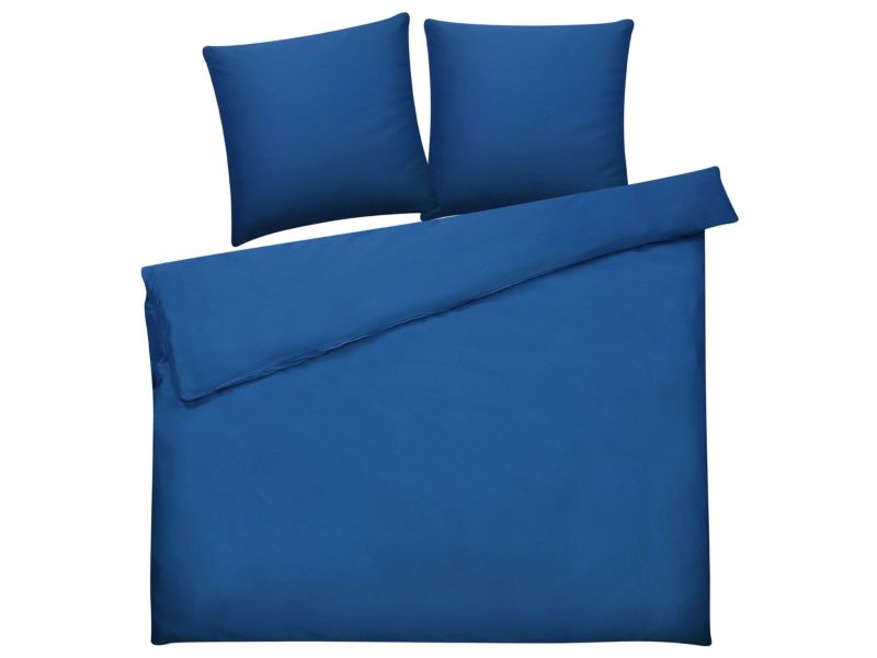 Komplet pościeli Jednolity Harmonridge 220x240 cm Bawełna satynowa Ciemnoniebieski 1 kpl