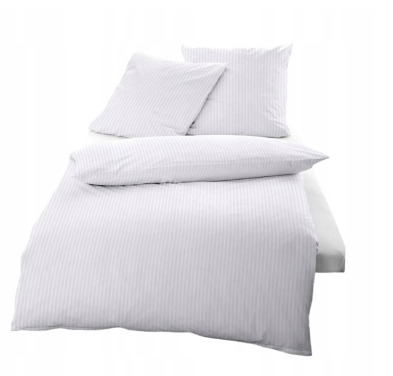 Komplet pościeli z mikrofibry KAM-POL bawełna 100% na zamek pasek 1 cm 160x200 + 2x70x80 3 szt.