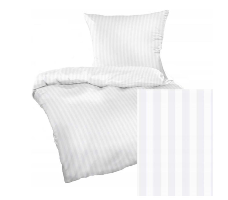 Komplet pościeli z mikrofibry KAM-POL bawełna 100% z zakładką pasek 1 cm 140x200 + 70x80 2 szt.