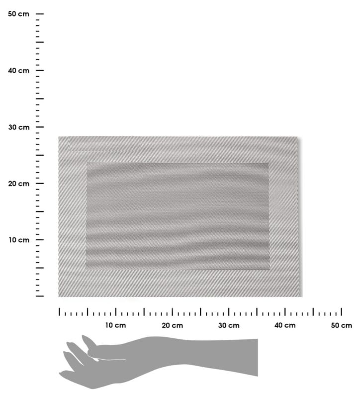 Komplet podkładek na stół Kesper szare 43 x 29 cm 4 szt