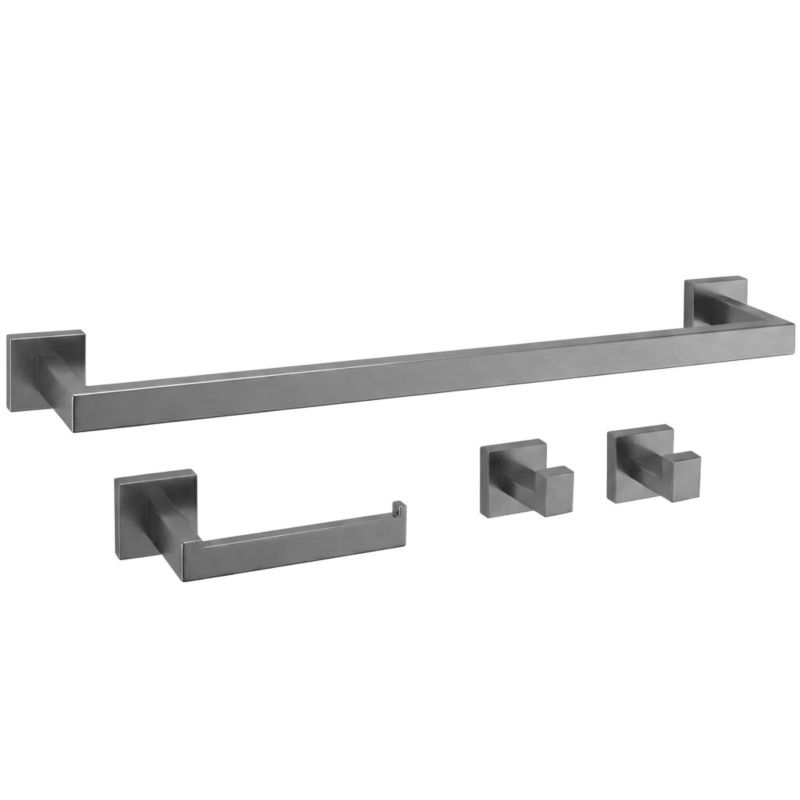 Komplet Wieszaków Łazienkowych Rea Rio 4 Pieces Tytan 10x10x10cm 1szt