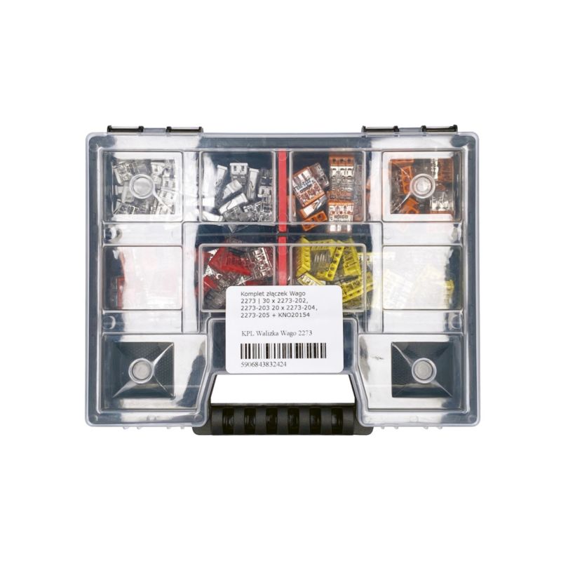 Komplet złączek uniwersalnych Wago szybkozłączka 2273 - 30x 2273-202, 30x 2273-203, 20x 2273-204, 20x 2273-205  / 1kpl.