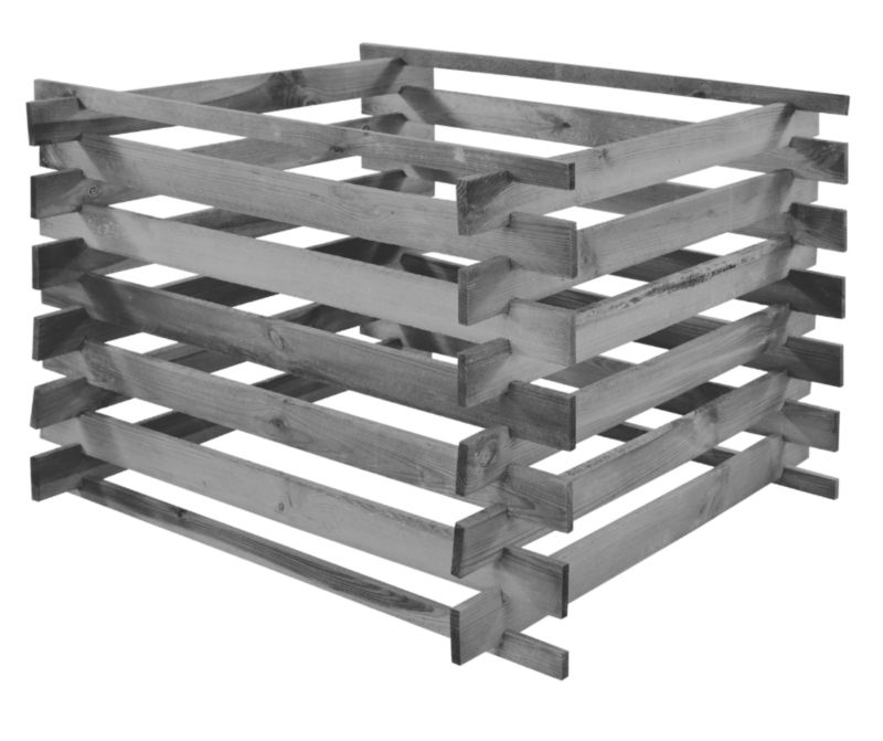 Kompostownik drewniany MODO24 modułowy z siatką 100 x 70 cm impregnacja szara 1 szt.