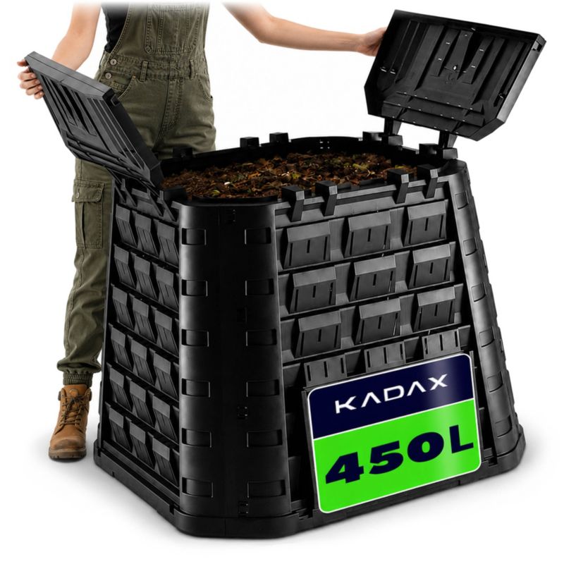 Kompostownik KADAX Ogrodowy modułowy Całoroczny mrozoodporny Nawóz Zbiornik 450L 1szt.