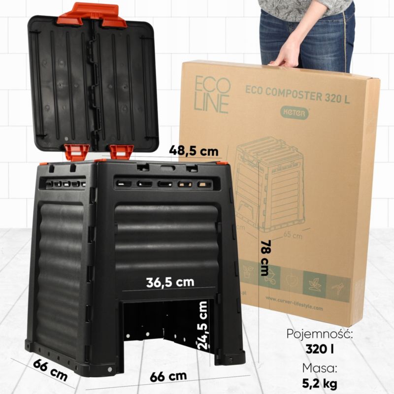 Kompostownik Keter czarny 320L