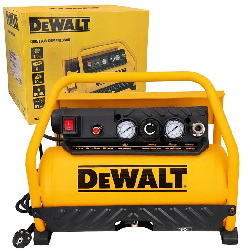 Kompresor DeWALT DXCMS156RE  6l 10 bar bezolejowy 61 dB cichy warsztatowy 1 szt