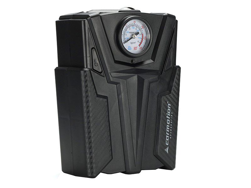 Kompresor powietrza, Carmotion, DC 12V, 150 PSI, z analogowym ciśnieniomierzem, 4 adaptery, 1 szt.