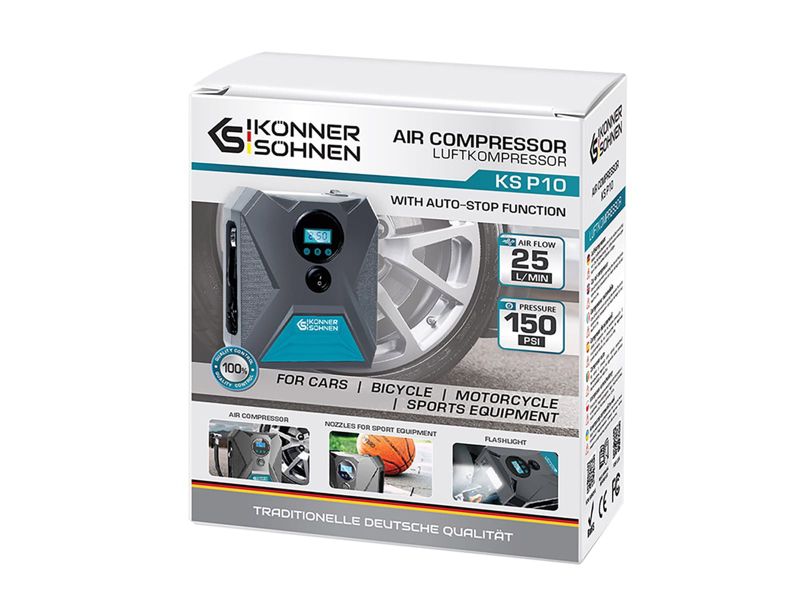 Kompresor samochodowy Könner & Söhnen 25l/min 150psi 1 szt.