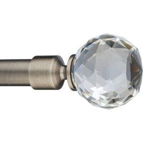 Końcówka karnisza Crystal 19 mm stal antyczna