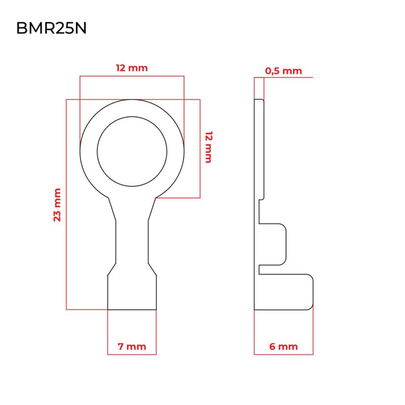 Konektor oczko DPM Solid kołnierz M6-R-2,5 10 szt.