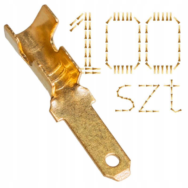 Konektor płaski 2.8mm miedziany męski Vayox VA0293 (100szt.) 1kpl.