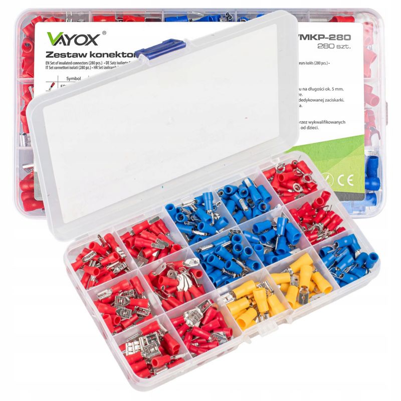 Konektory izolowane Vayox VMKP-280 mix 280szt. 1 kpl.