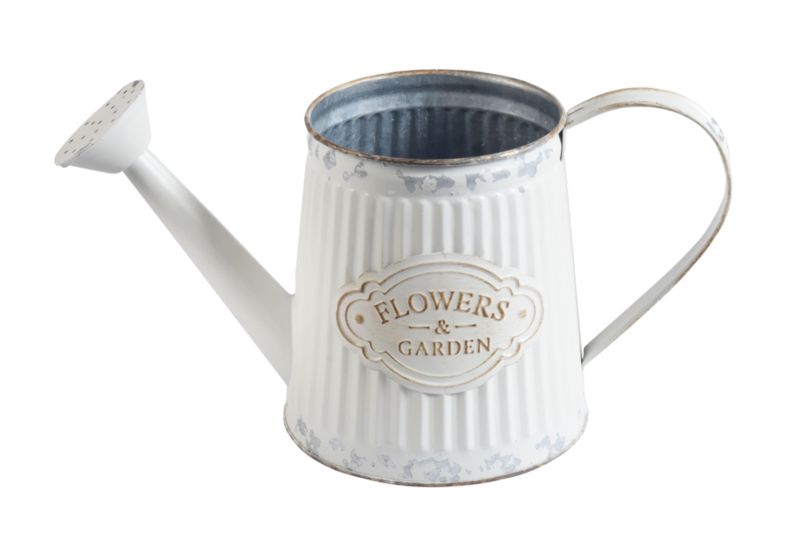 Konewka Rim Kowalczyk metalowa 1,2L "FLOWERS GARDEN"  biała 1 szt.