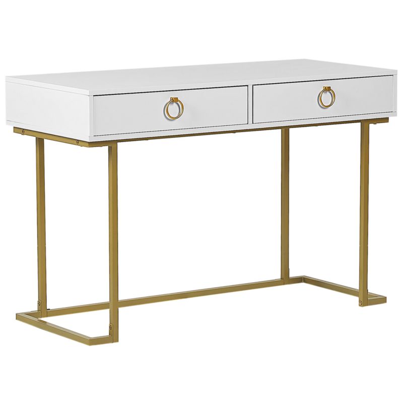 Konsola Westport 115 cm 50 cm z szufladami Biały/ złoty 1 szt.