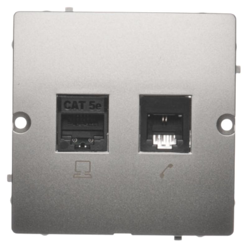 Kontakt Simon Basic Gniazdo Komputerowo Telefoniczne Satyna Bmf5T.02/29 1 Szt