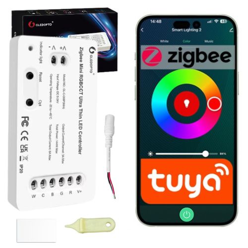 Kontroler LED Sone Tuya ZigBee 3.0 RGB+CCT mini RF sterownik taśm 5-24V 1szt.