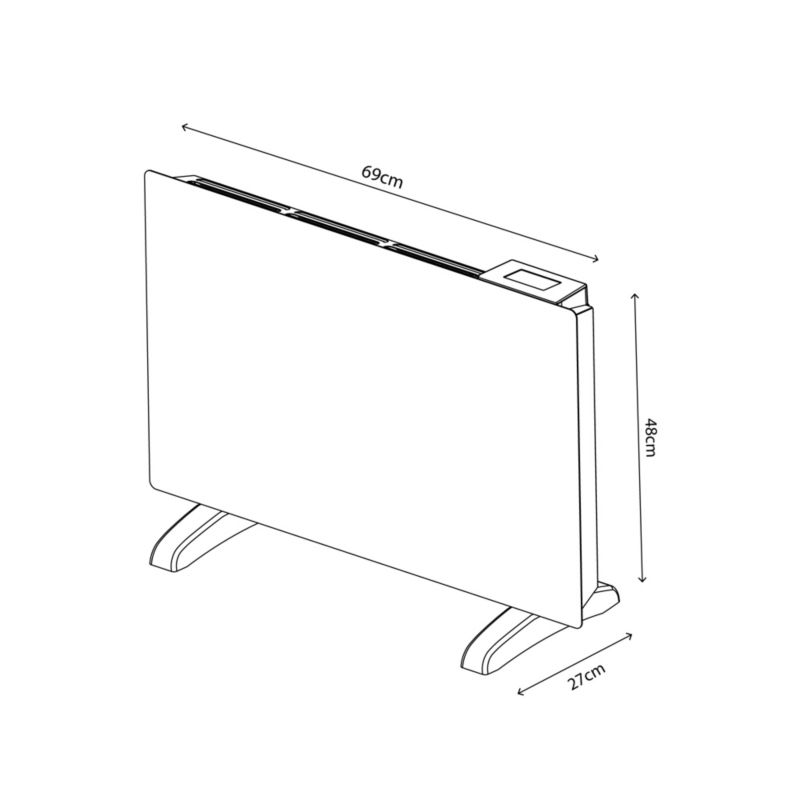 Konwektor 1500 W antracyt