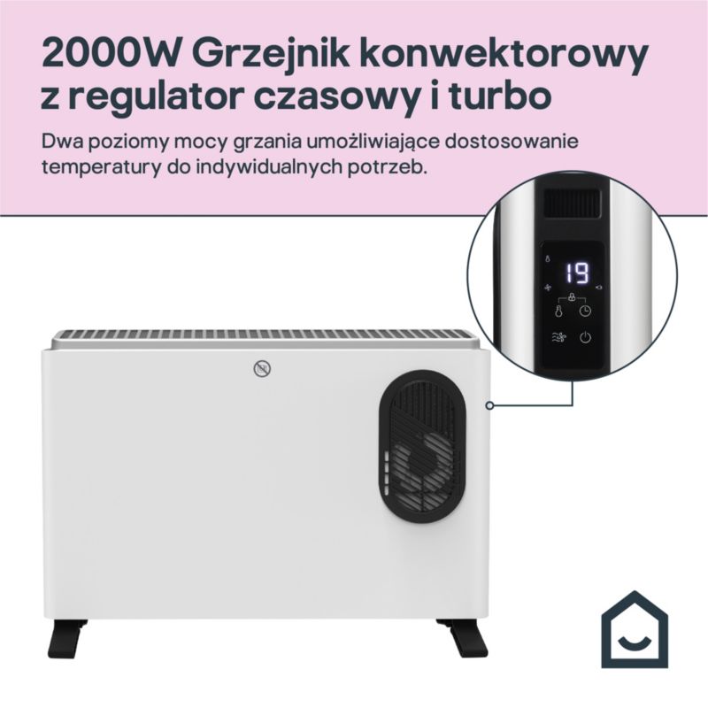 Konwektor GoodHome 2000 W turbo z programatorem