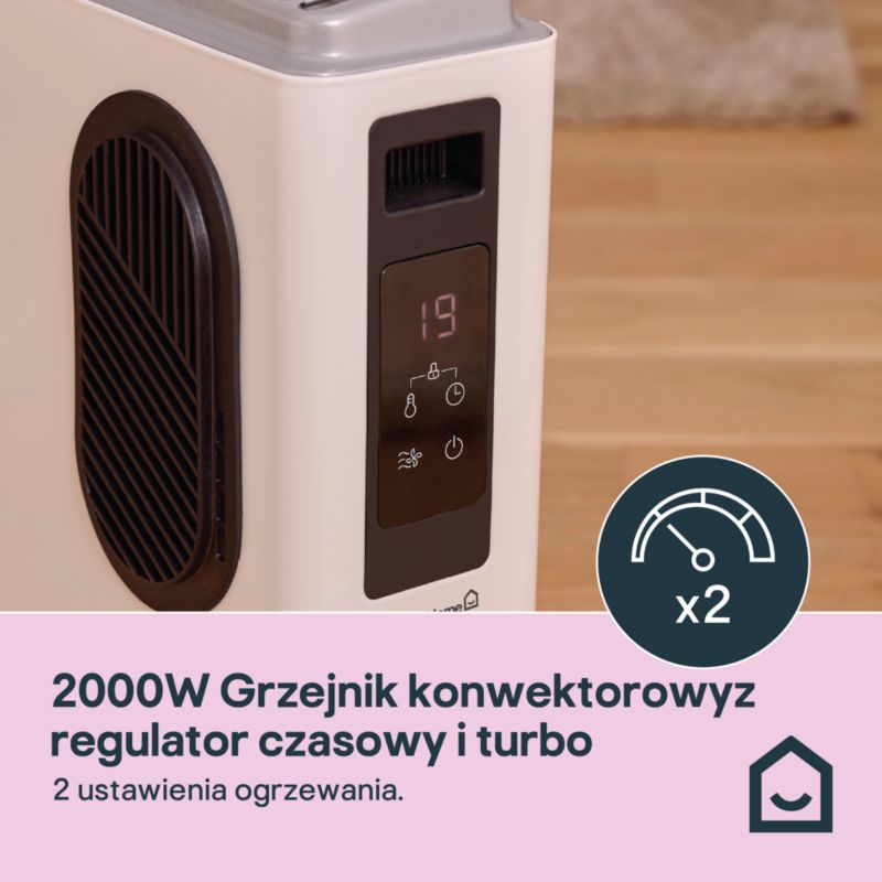 Konwektor GoodHome 2000 W turbo z programatorem